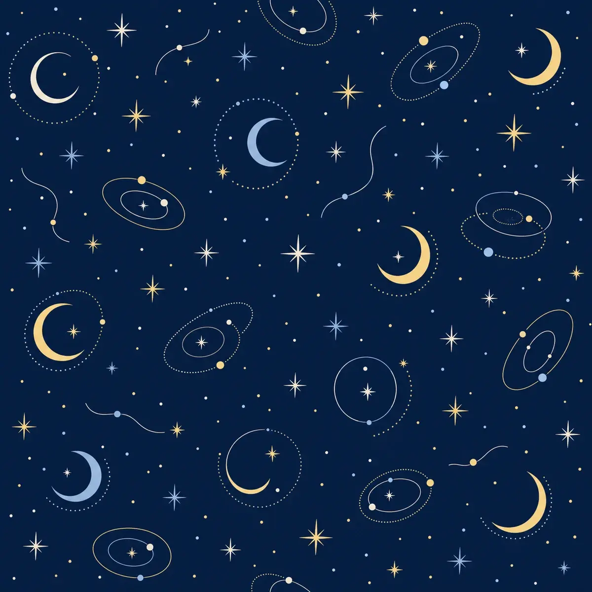 Night Notes flat 2D pattern