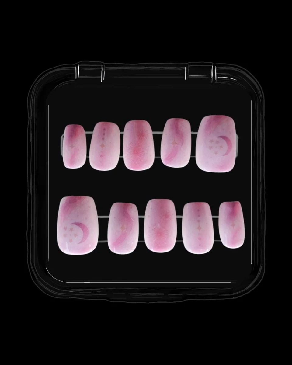 Moonlit Blush nail design