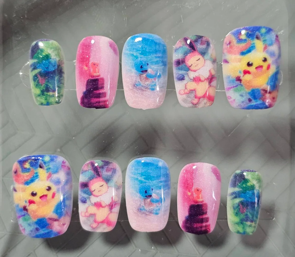 Pastel Creature Parade nail design