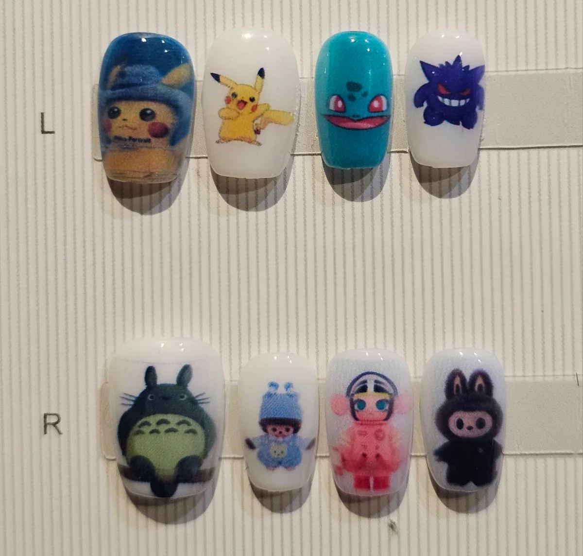 Playful Character Mix nail design