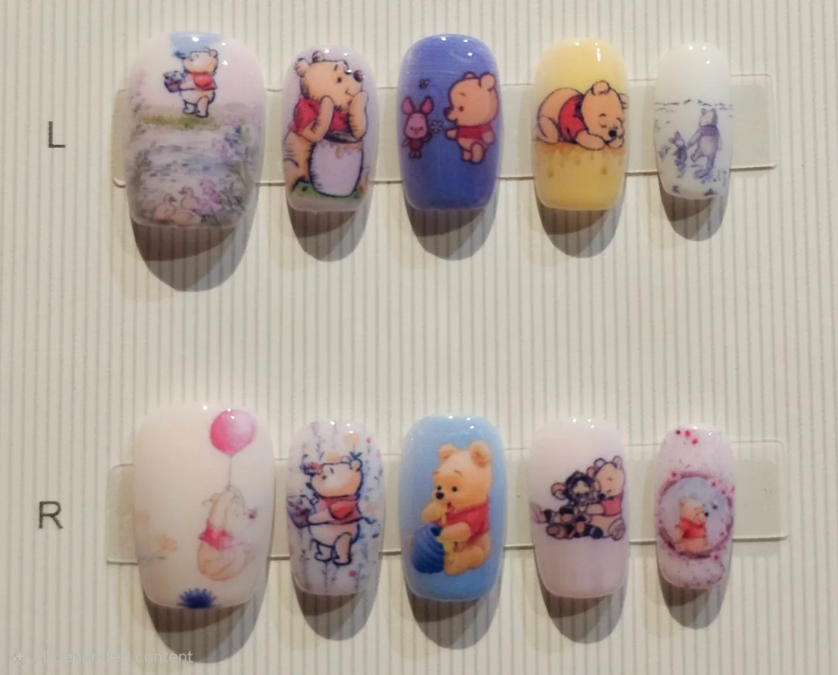 Storybook Bear Memories nail design